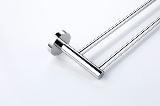 Lux S2 800mm Double Towel Rail - Chrome