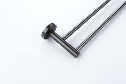 Lux S2 800mm Double Towel Rail - Gunmetal