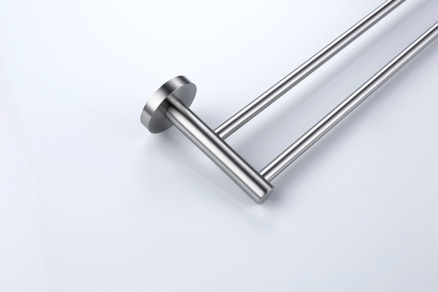 Lux S2 800mm Double Towel Rail - Brushed Nickel