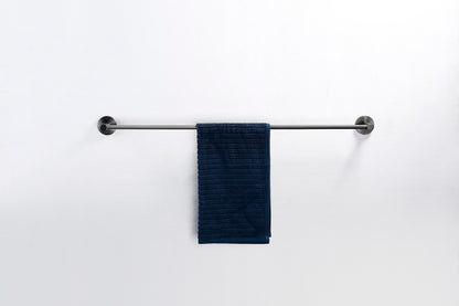 Lux S2 800mm Single Towel Rail - Gunmetal