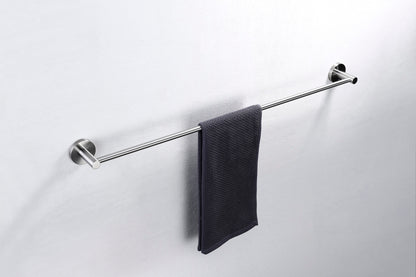 Lux S2 800mm Single Towel Rail - Brushed Nickel