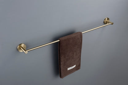 Lux S2 800mm Single Towel Rail - Brushed Brass