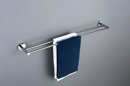 Lux S2 800mm Double Towel Rail - Chrome