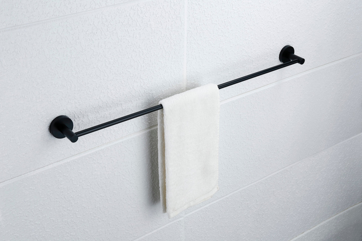 Lux S2 800mm Single Towel Rail - Matte Black