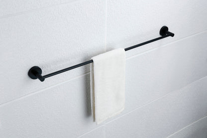 Lux S2 800mm Single Towel Rail - Matte Black