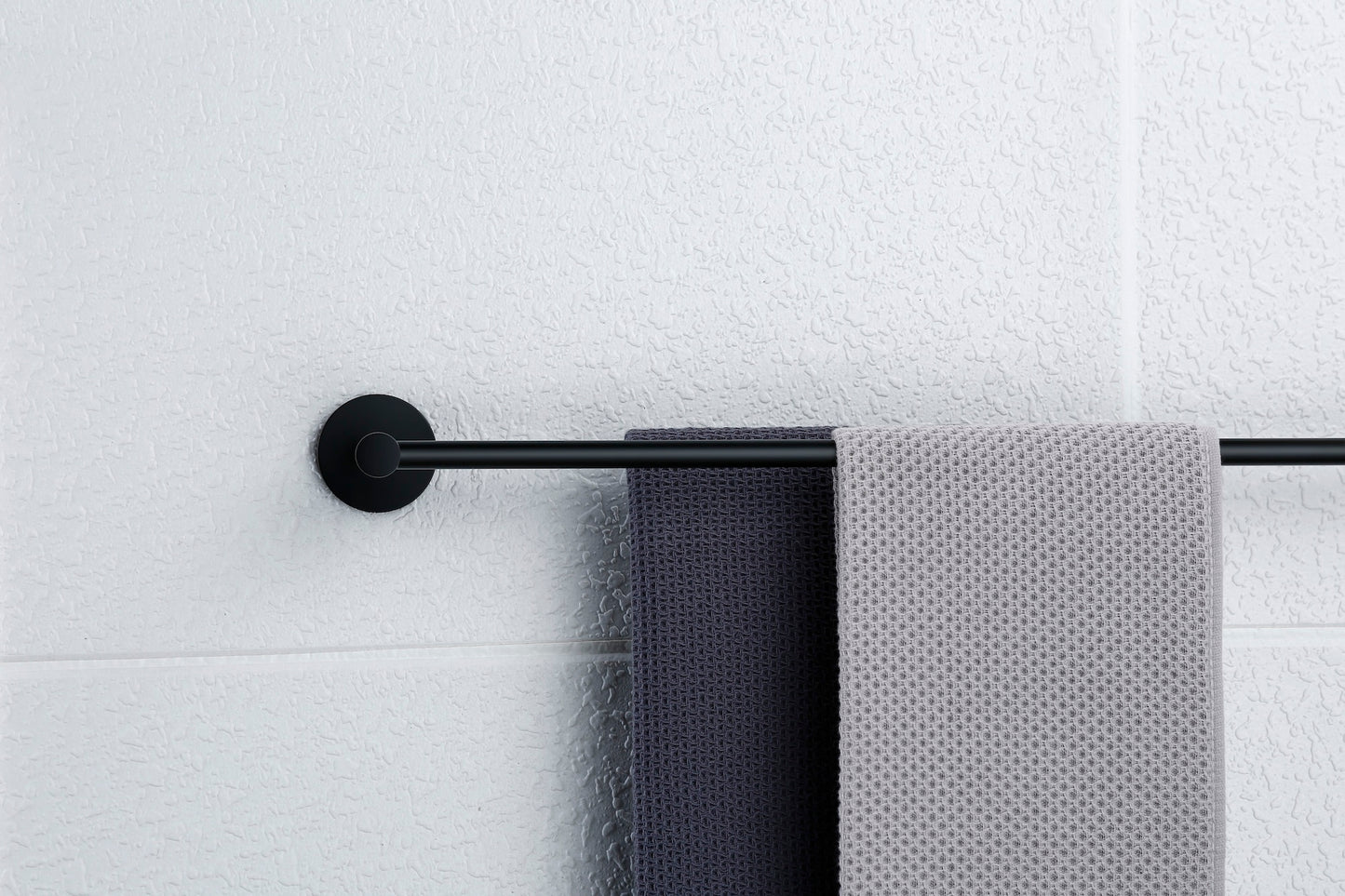 Lux S2 800mm Double Towel Rail - Matte Black