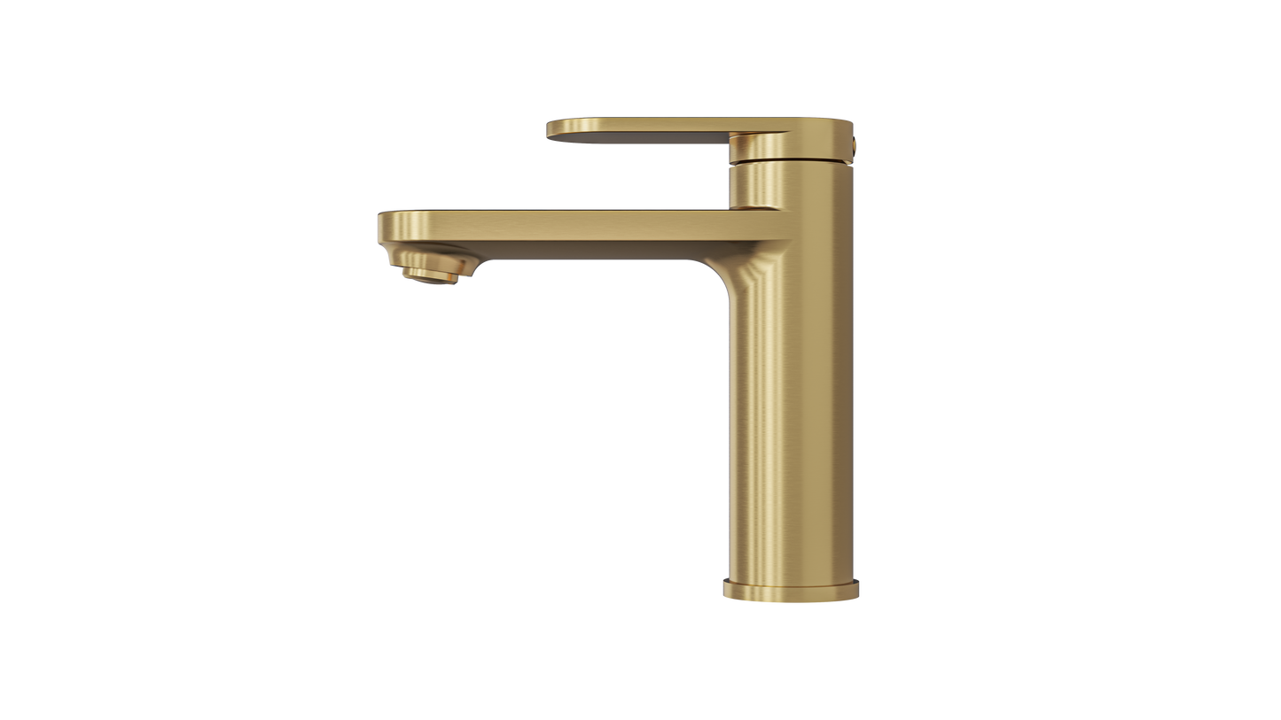 Capo Basin Mixer - Brushed Brass