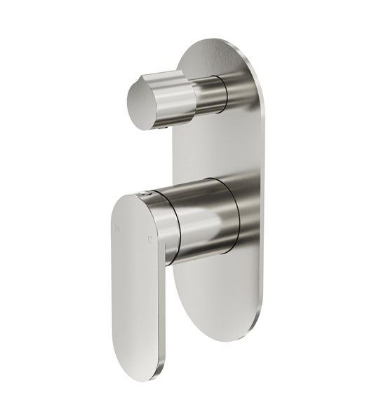 Capo 1-Plate Wall Mixer with Divertor Trim Kit - Brushed Nickel