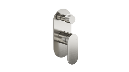 Capo 1-Plate Wall Mixer with Divertor - Brushed Nickel