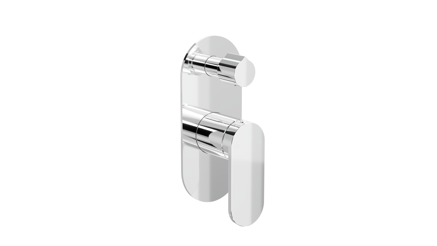 Capo 1-Plate Wall Mixer with Divertor - Chrome