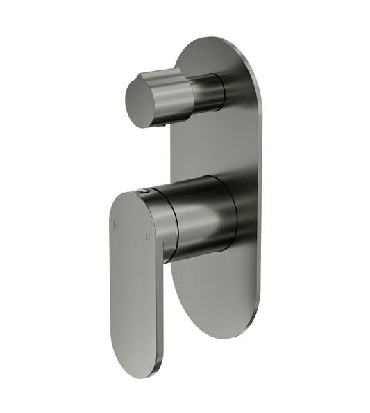 Capo 1-Plate Wall Mixer with Divertor - Gunmetal