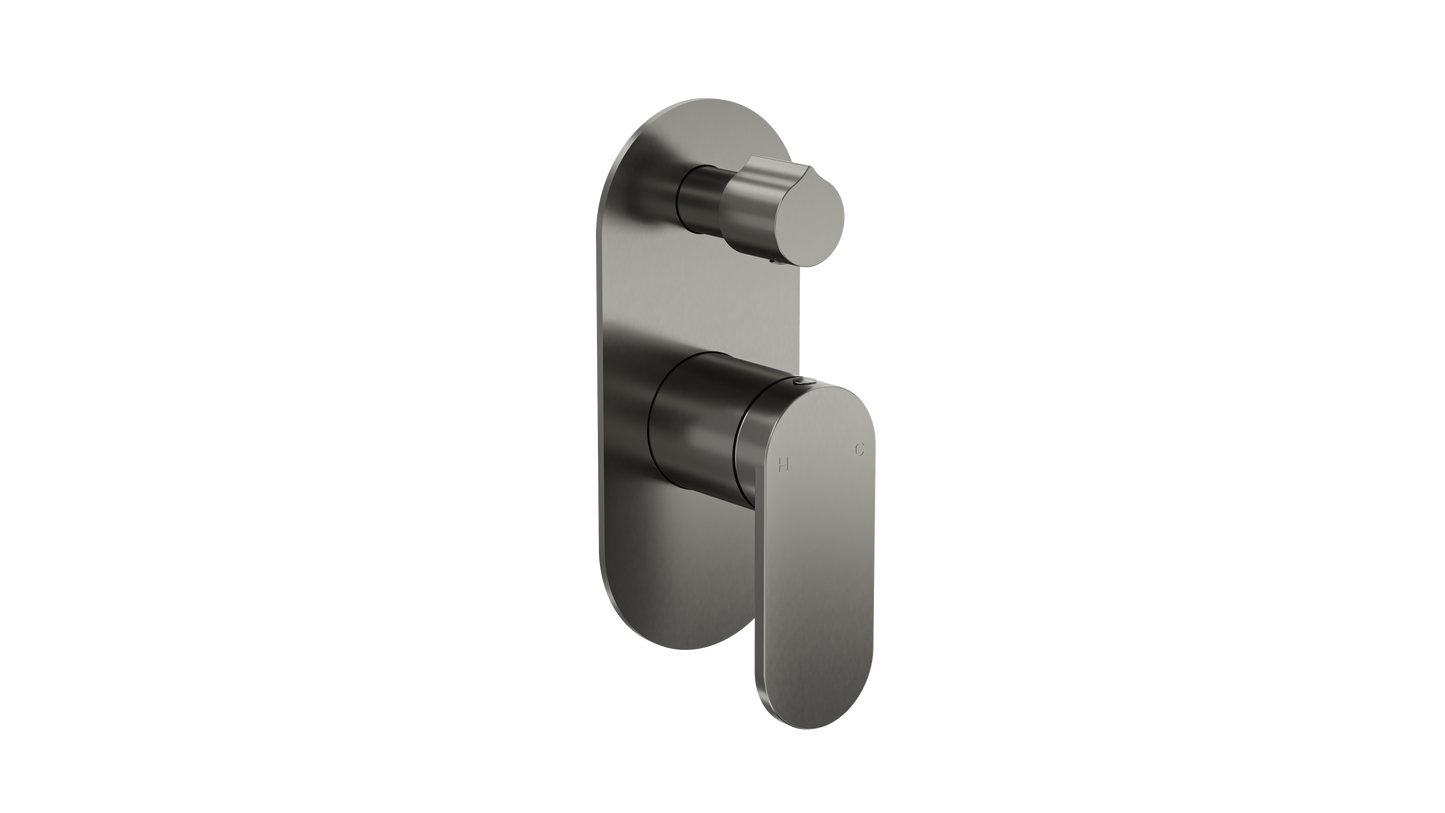Capo 1-Plate Wall Mixer with Divertor - Gunmetal