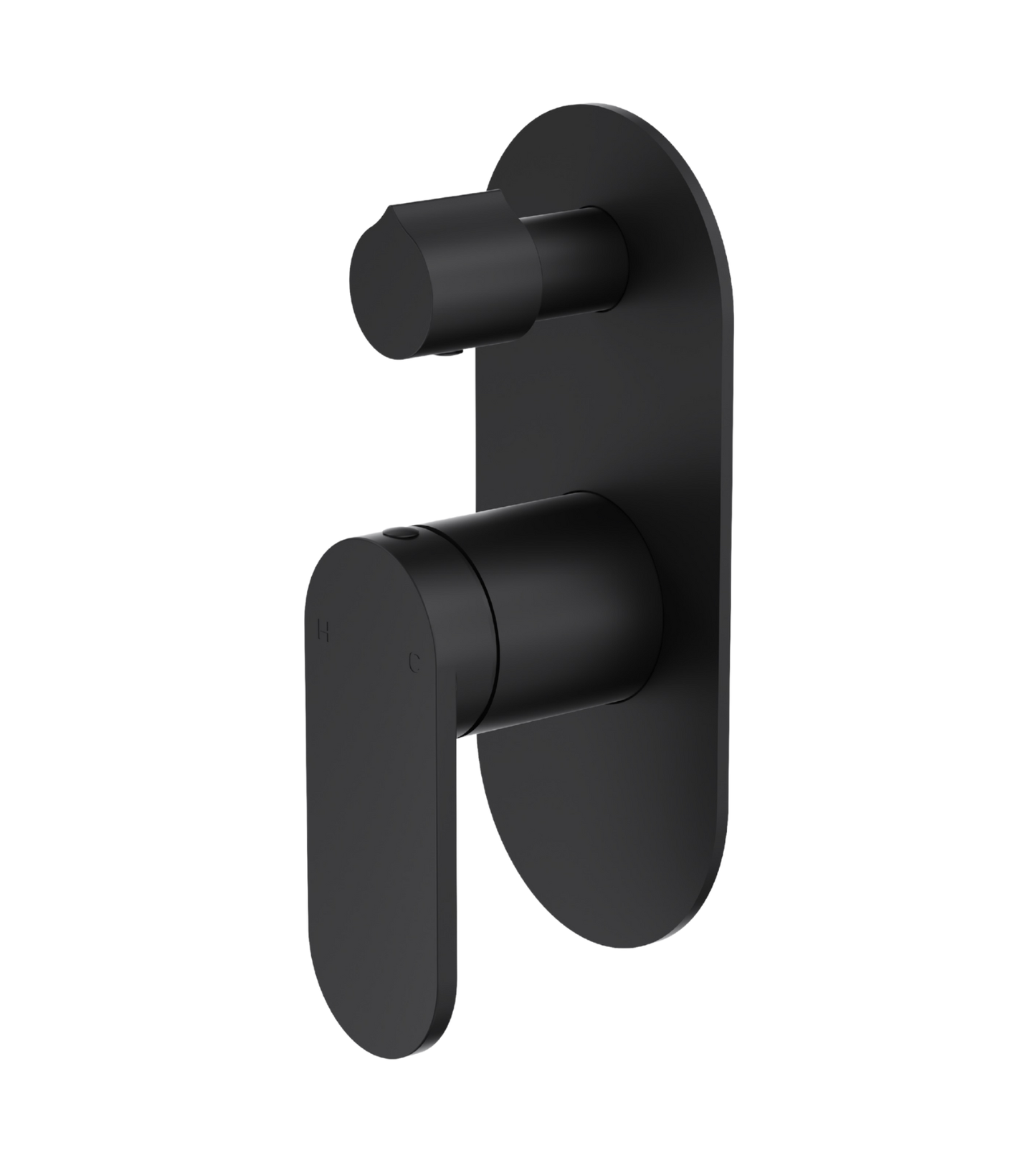Capo 1-Plate Wall Mixer with Divertor - Matte Black