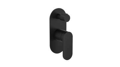 Capo 1-Plate Wall Mixer with Divertor Trim Kit - Matte Black