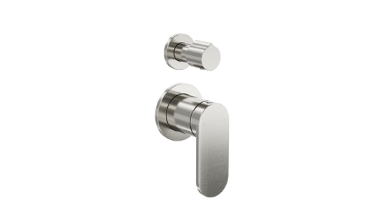 Capo 2-Plate Wall Mixer with Divertor Trim Kit - Brushed Nickel