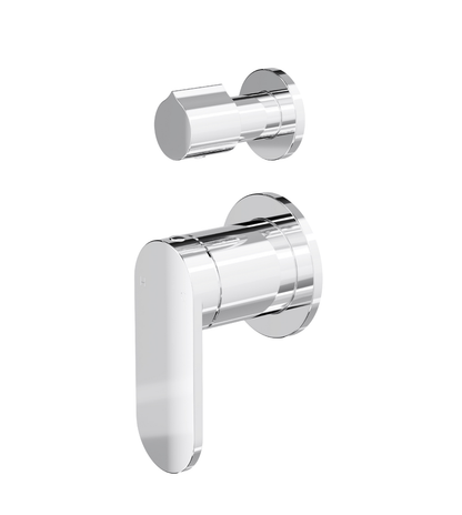 Capo 2-Plate Wall Mixer with Divertor - Chrome
