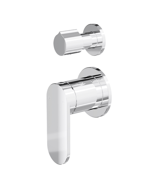 Capo 2-Plate Wall Mixer with Divertor - Chrome