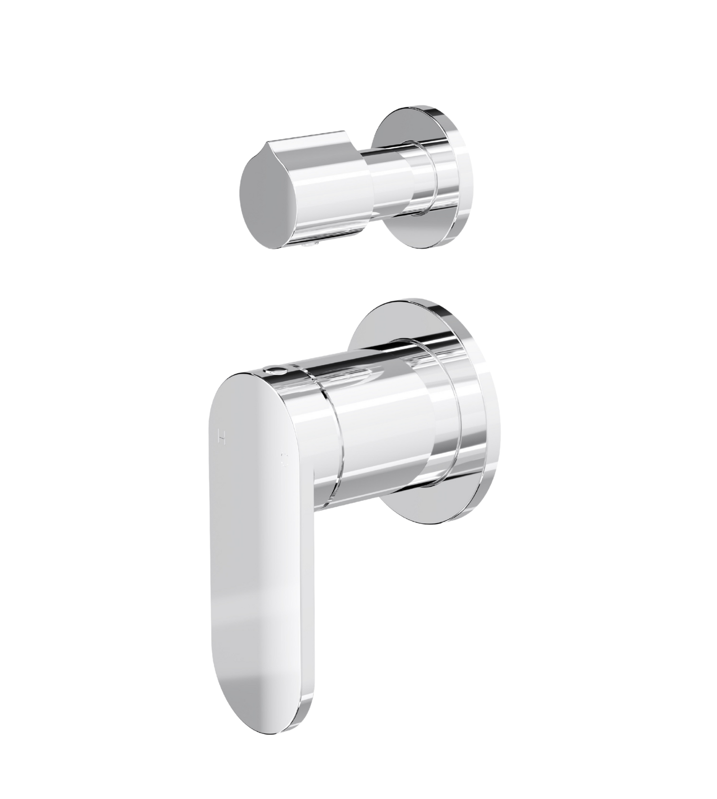 Capo 2-Plate Wall Mixer with Divertor Trim Kit - Chrome