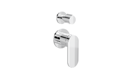 Capo 2-Plate Wall Mixer with Divertor - Chrome