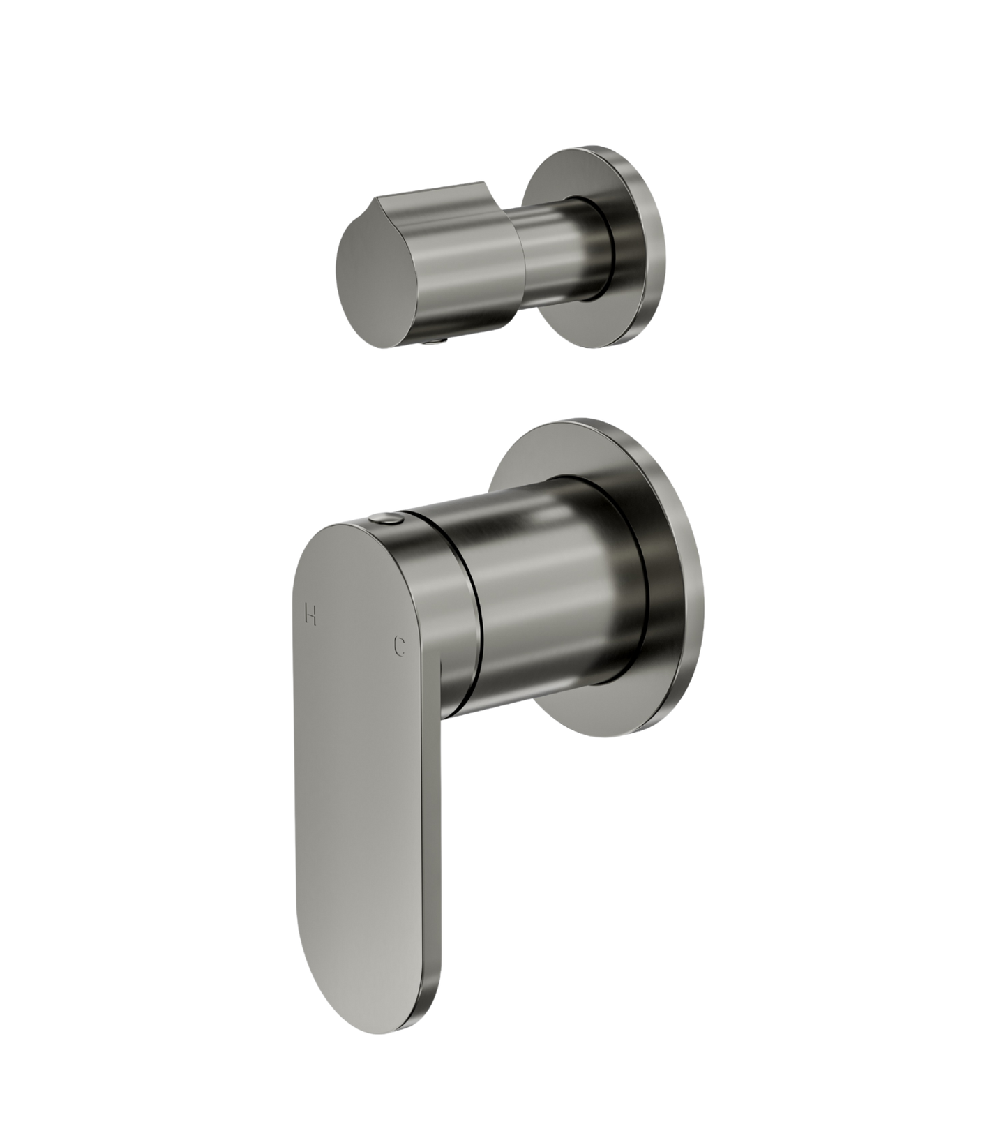 Capo 2-Plate Wall Mixer with Divertor - Gunmetal