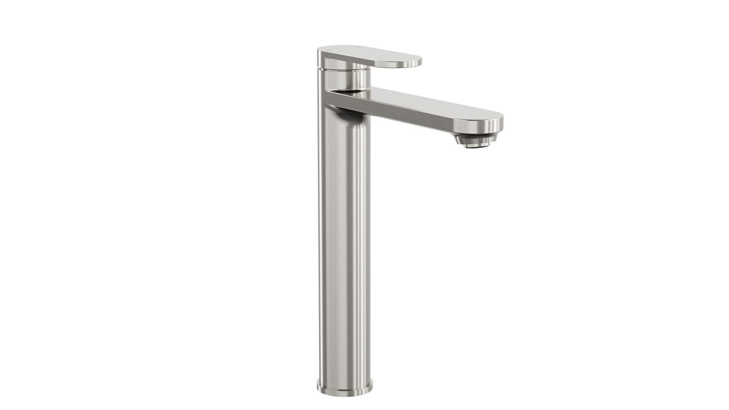 Capo Tall Basin Mixer - Brushed Nickel