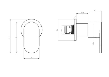 Capo Wall Top Assemblies - Brushed Brass