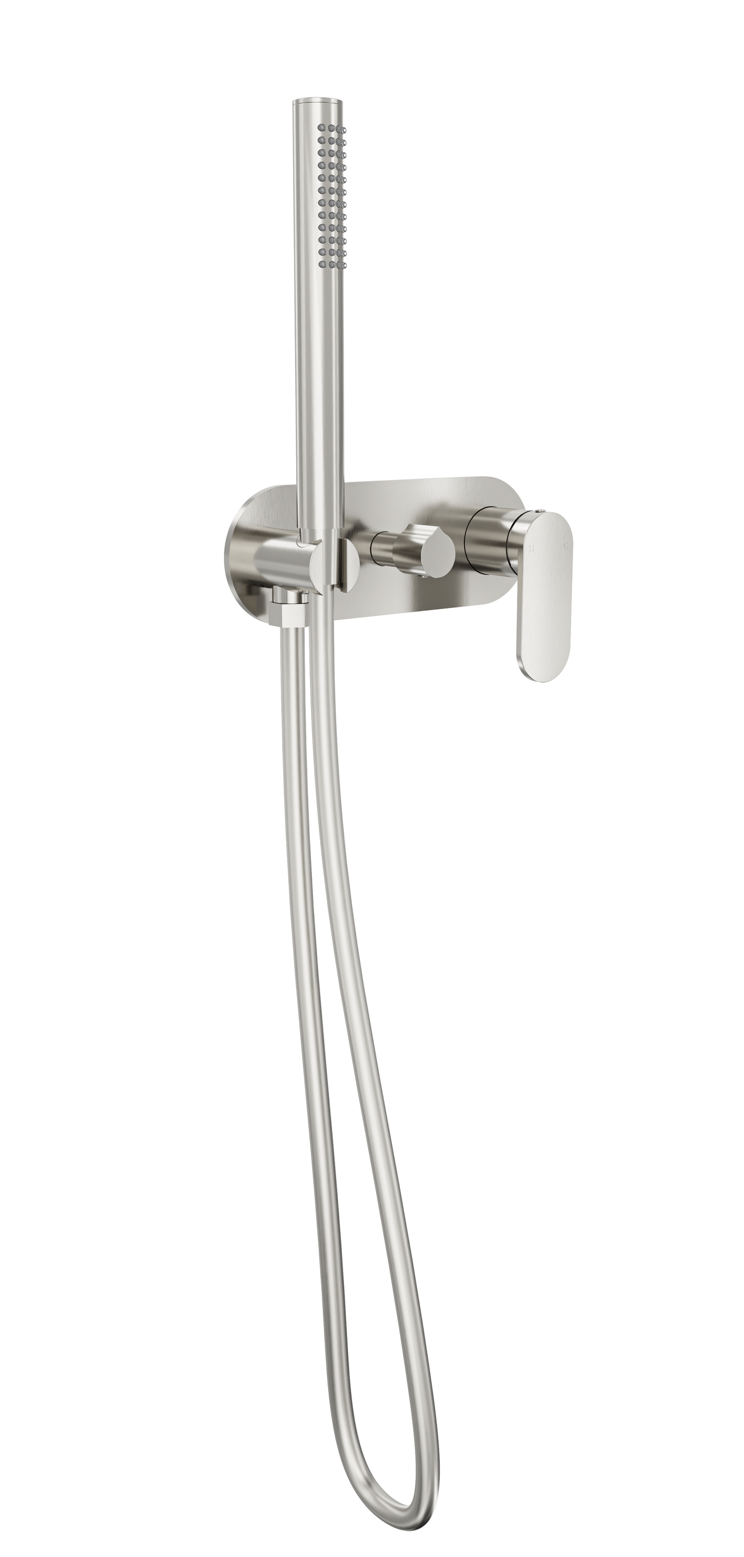 Capo 1-Plate Wall Mixer with Hand Shower - Brushed Nickel