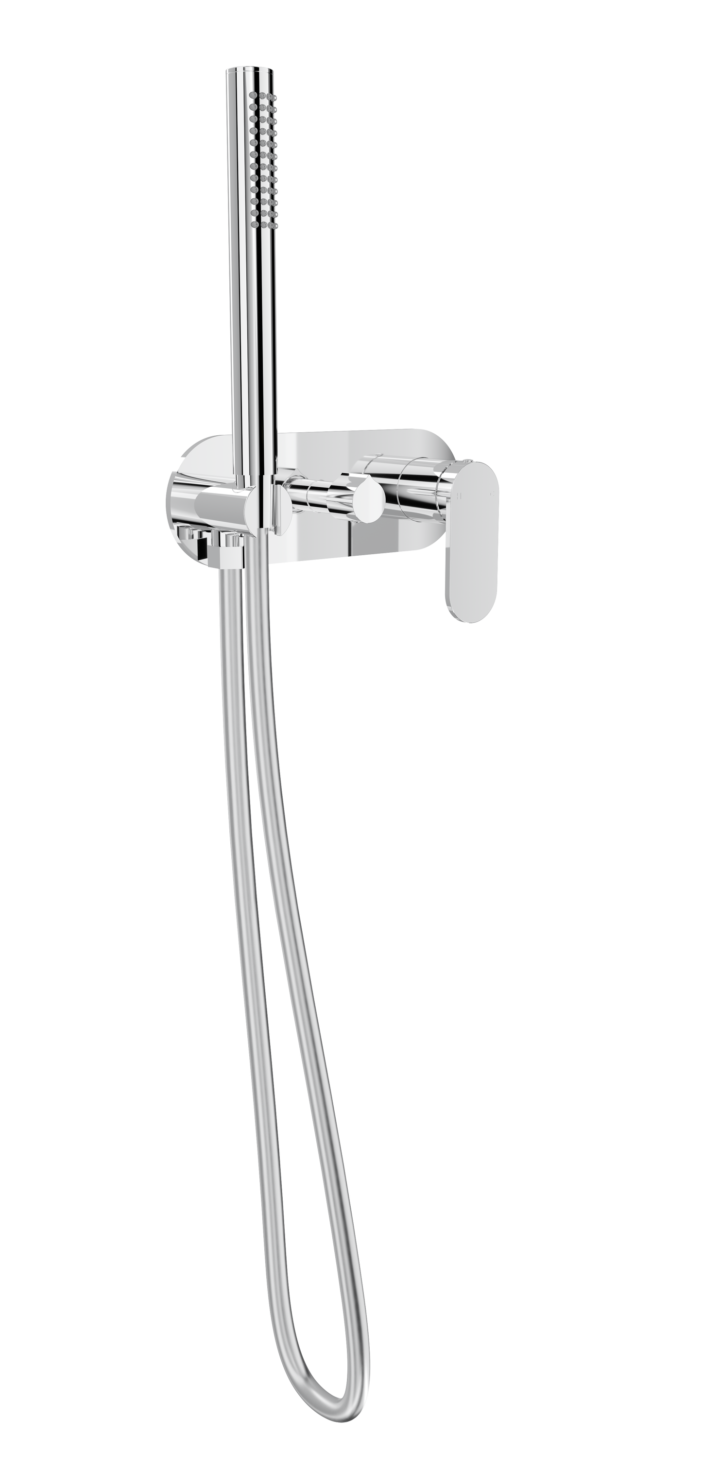 Capo 1-Plate Wall Mixer with Hand Shower Trim Kit - Chrome