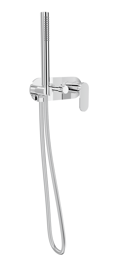 Capo 1-Plate Wall Mixer with Hand Shower Trim Kit - Chrome