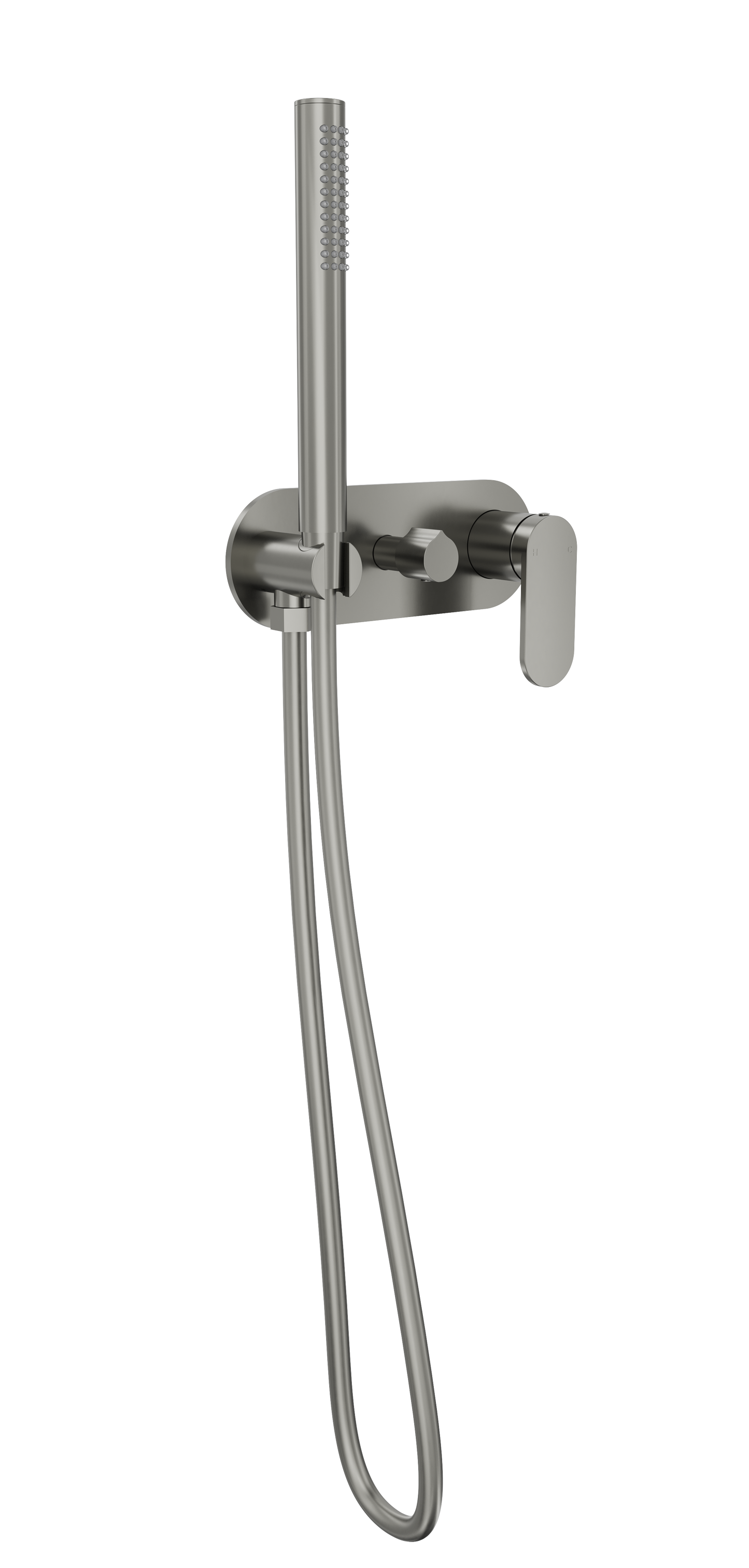 Capo 1-Plate Wall Mixer with Hand Shower Trim Kit - Gunmetal