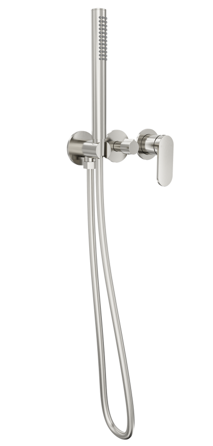 Capo 3-Plate Wall Mixer with Hand Shower - Brushed Nickel