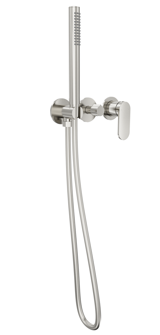 Capo 3-Plate Wall Mixer with Hand Shower Trim Kit - Brushed Nickel