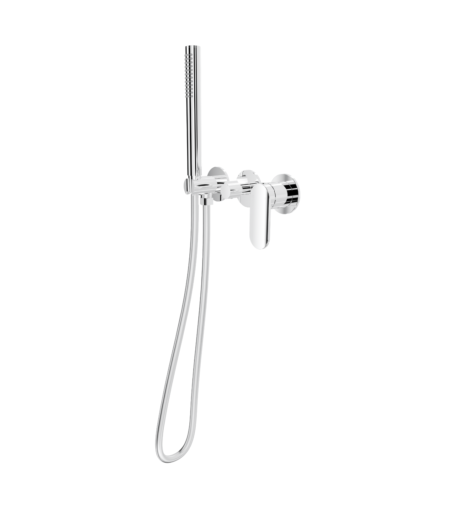 Capo 3-Plate Wall Mixer with Hand Shower - Chrome