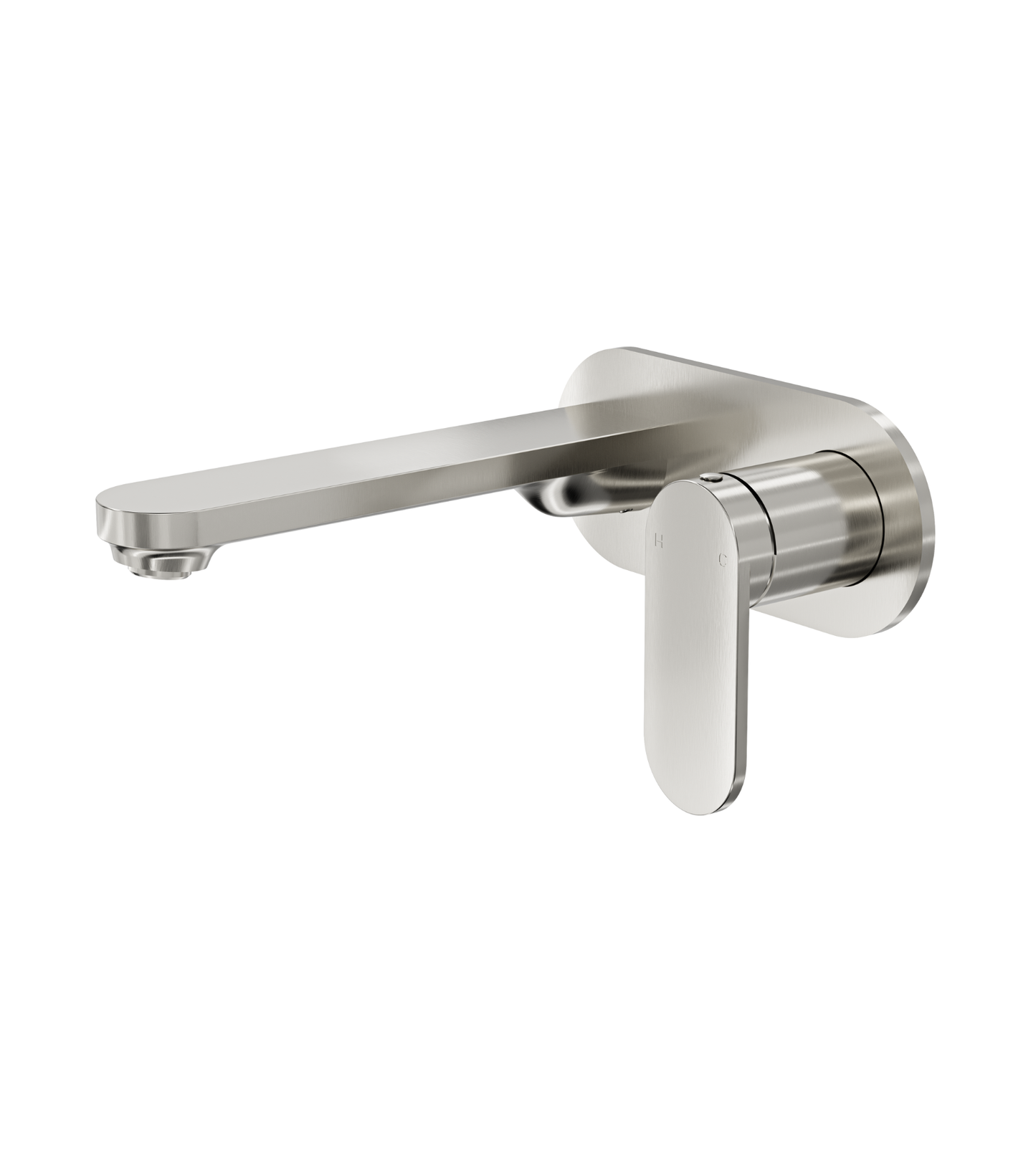 Capo 1-Plate Wall Basin or Bath Mixer Trim Kit - Brushed Nickel