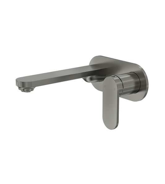 Capo 1-Plate Wall Basin or Bath Mixer - Gunmetal