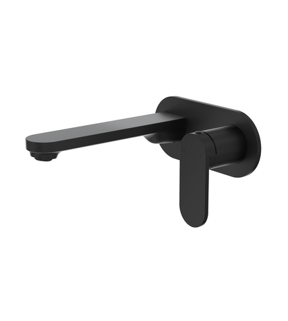 Capo 1-Plate Wall Basin or Bath Mixer - Matte Black