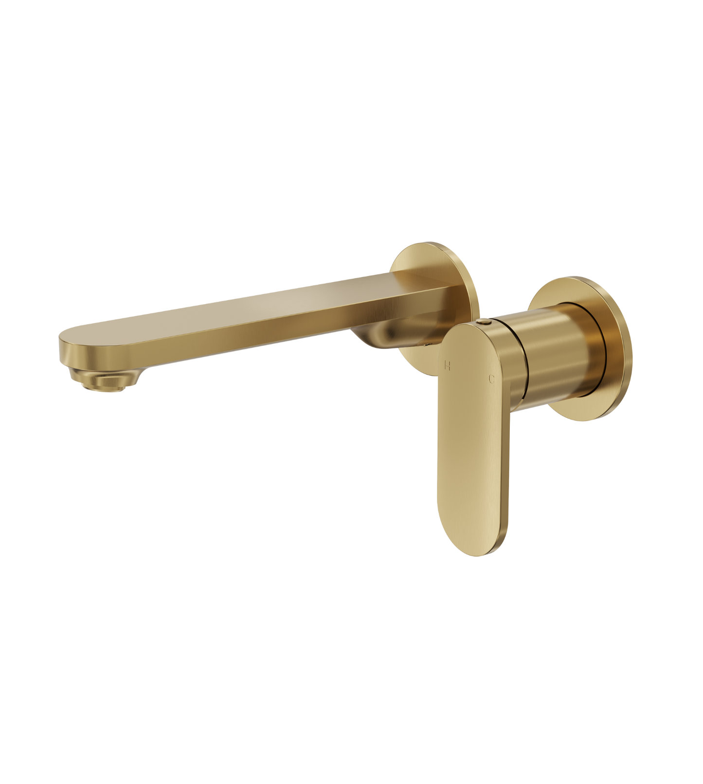Capo 2-Plate Wall Basin or Bath Mixer Trim Kit - Brushed Brass