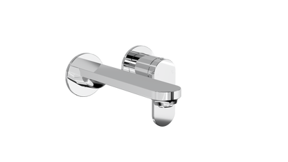 Capo 2-Plate Wall Basin or Bath Mixer Trim Kit - Chrome