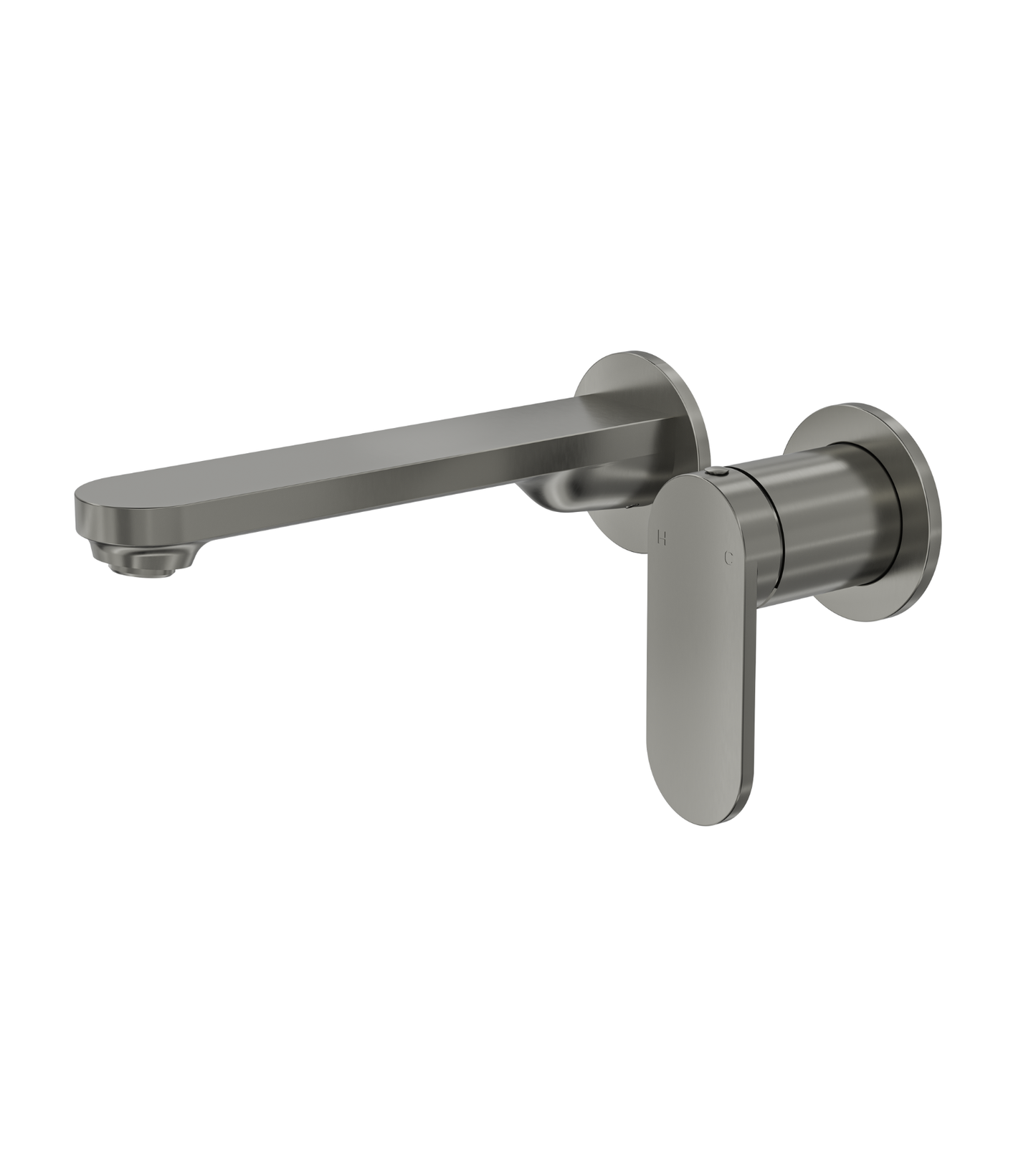 Capo 2-Plate Wall Basin or Bath Mixer - Gunmetal
