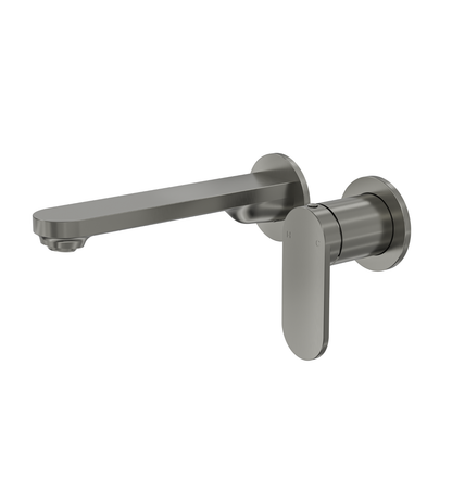 Capo 2-Plate Wall Basin or Bath Mixer - Gunmetal