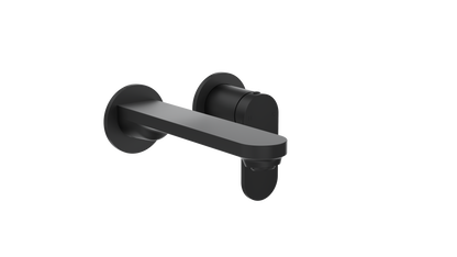 Capo 2-Plate Wall Basin or Bath Mixer Trim Kit - Matte Black