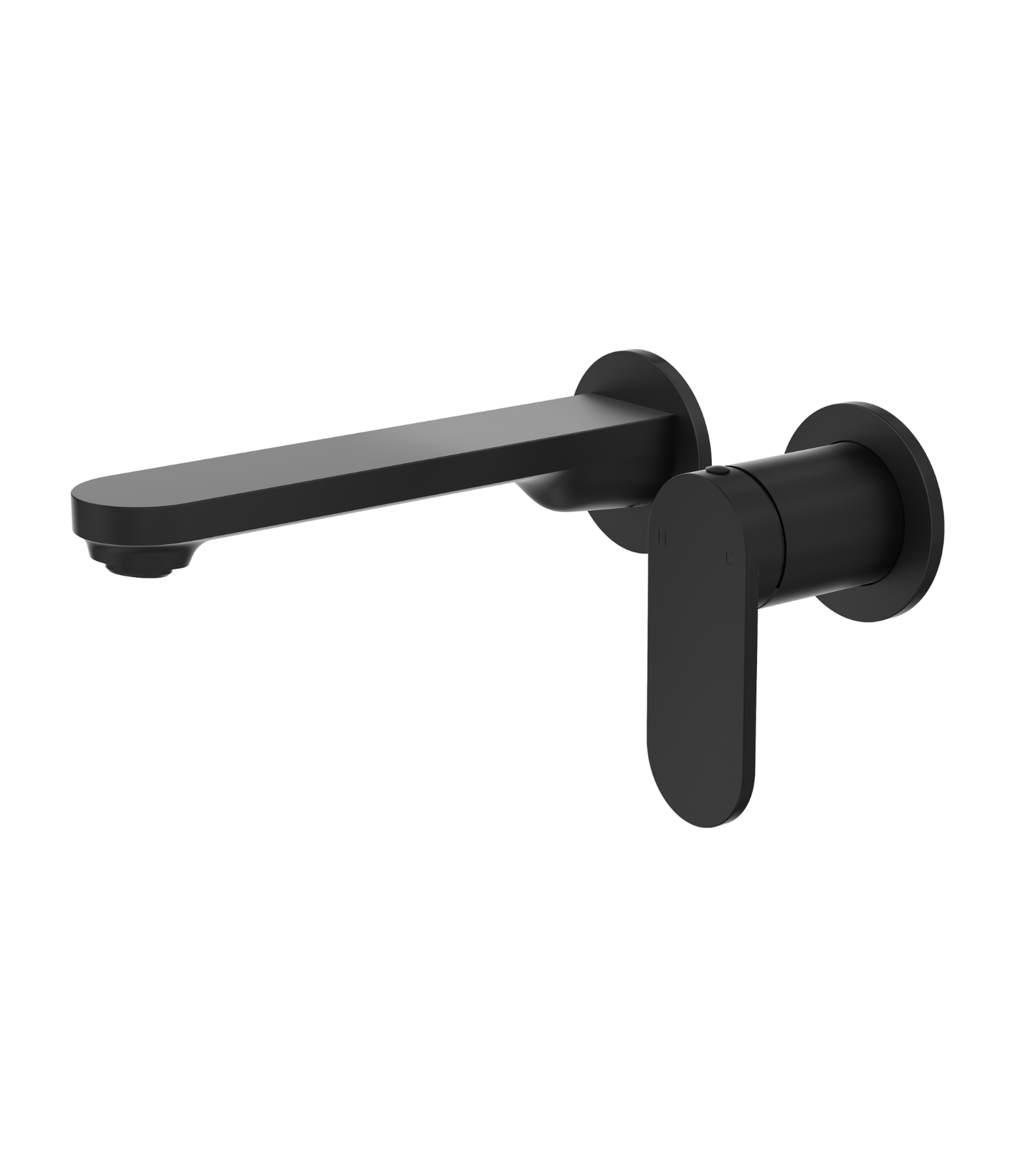 Capo 2-Plate Wall Basin or Bath Mixer Trim Kit - Matte Black