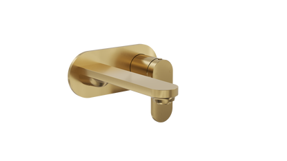 Capo 1-Plate Wall Basin or Bath Mixer Trim Kit - Brushed Brass