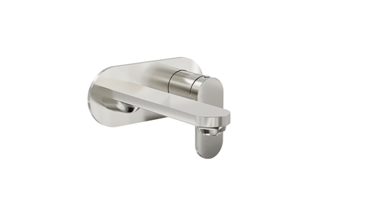 Capo 1-Plate Wall Basin or Bath Mixer - Brushed Nickel