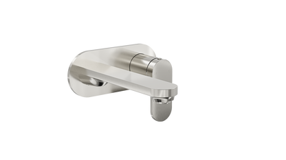 Capo 1-Plate Wall Basin or Bath Mixer Trim Kit - Brushed Nickel
