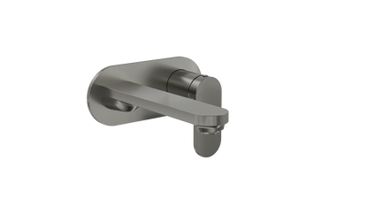 Capo 1-Plate Wall Basin or Bath Mixer - Gunmetal