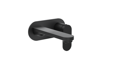 Capo 1-Plate Wall Basin or Bath Mixer - Matte Black
