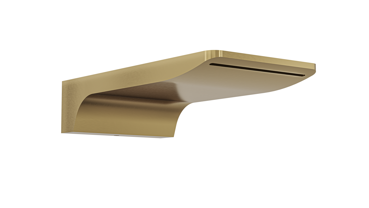 Cascada S2 Waterfall Bath Spout - Brushed Brass