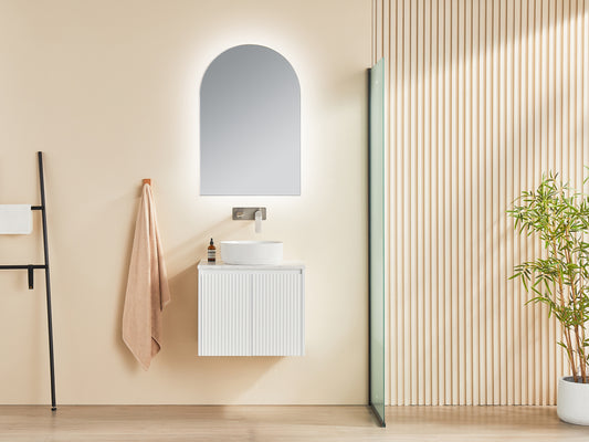 600mm Brindabella Wall Hung Vanity PVC Cabinet Only - Matte White