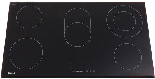 900mm Ceramic Cooktop - 5 Zones - Bevelled Edged Schott Glass with Touch Controls Limited stock